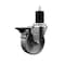 Service Caster 4'' Semi Steel Swivel 1-3/4'' Expanding Stem Caster with Brake SCC-EX20S415-SSR-PLB-134 - alternate 1